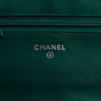 CHANEL - Sac à main Wallet on Chain Classique Stitches cuir vert - Handbag