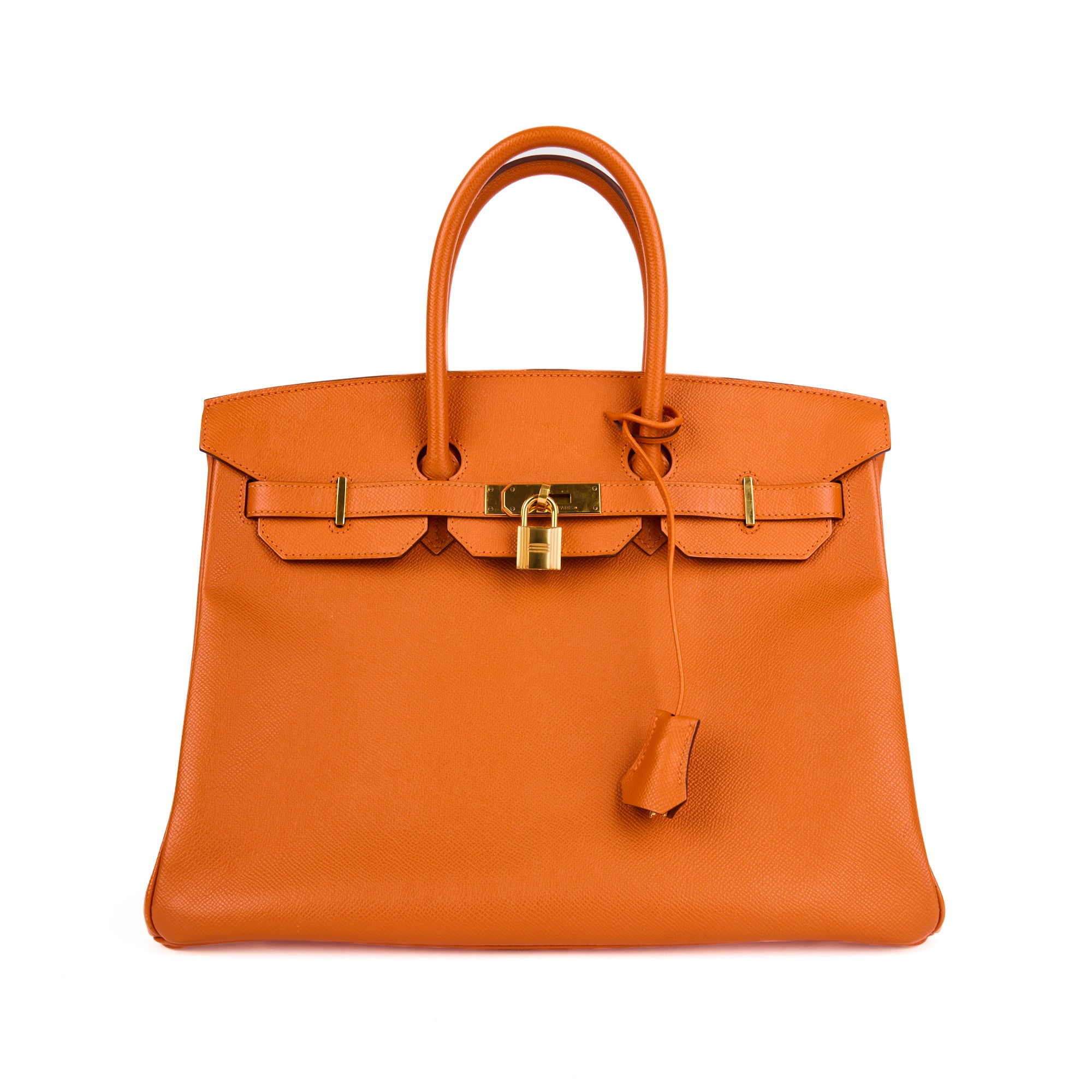 HERMES - Sac à main Birkin 35 cuir Epsom orange - Handbag