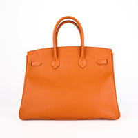 HERMES - Sac à main Birkin 35 cuir Epsom orange - Handbag
