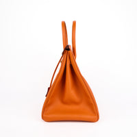 HERMES - Sac à main Birkin 35 cuir Epsom orange - Handbag