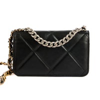 CHANEL - Sac bandoulière Wallet on chain 19 cuir noir - Handbag