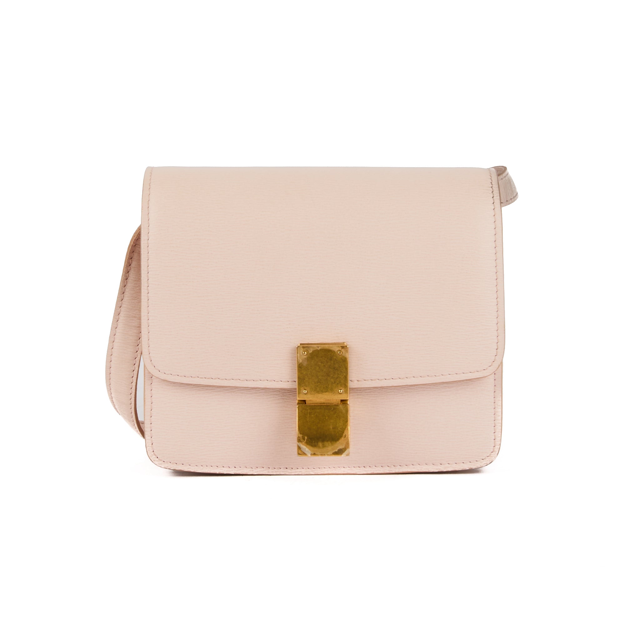 CELINE - Sac bandoulière Classic Box petit modèle cuir rose - Handbag