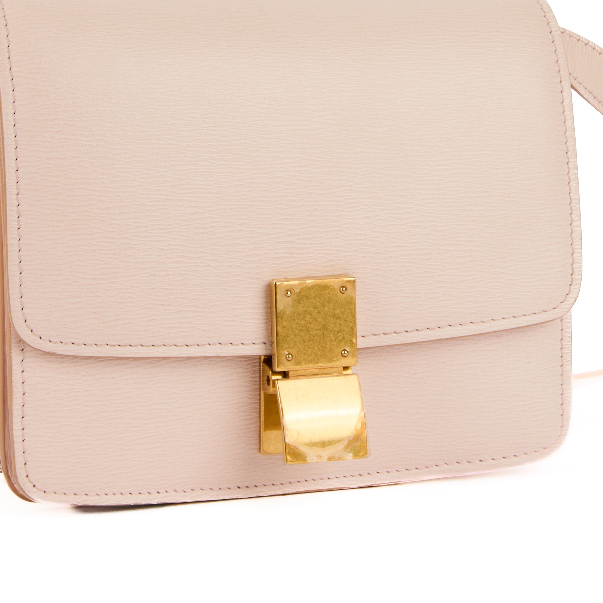 CELINE - Sac bandoulière Classic Box petit modèle cuir rose - Handbag