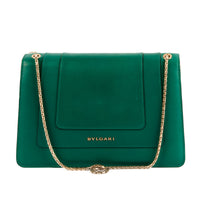 BVLGARI - Sac bandoulière Serpenti Forever cuir vert - Handbag