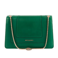BVLGARI - Sac bandoulière Serpenti Forever cuir vert - Handbag