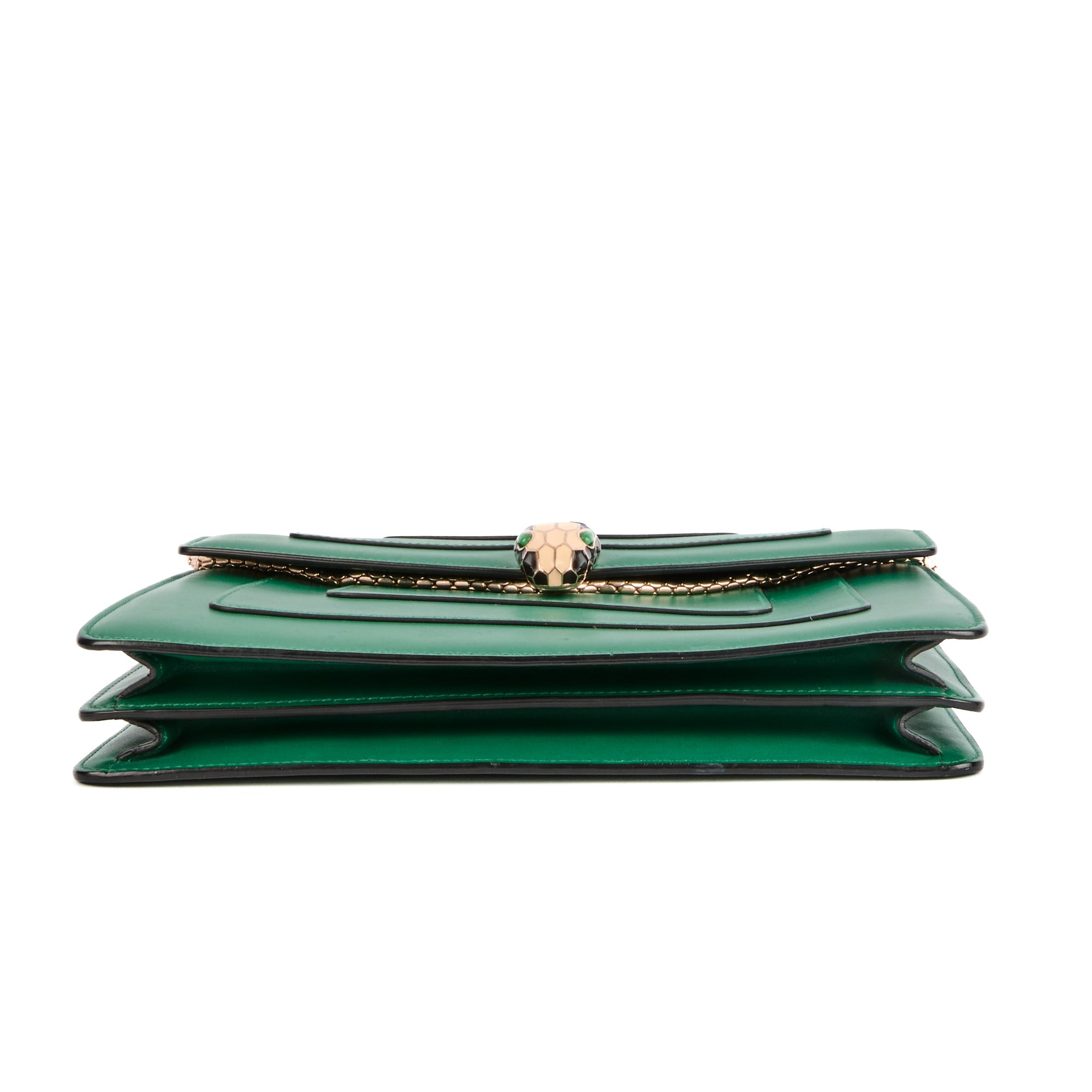 BVLGARI - Sac bandoulière Serpenti Forever cuir vert - Handbag