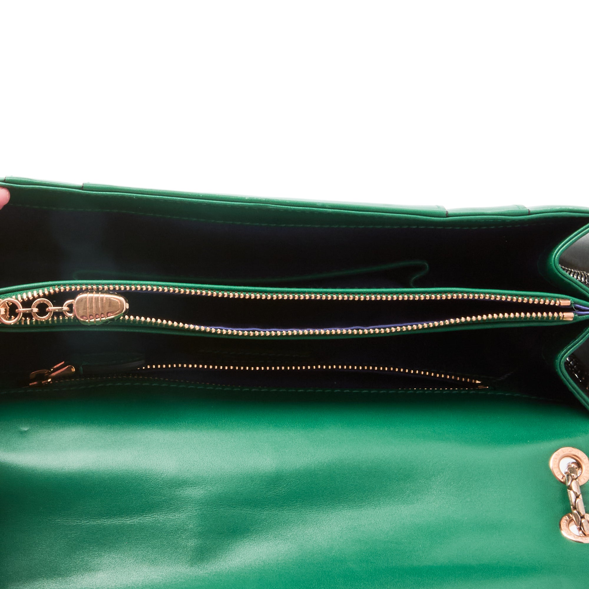 BVLGARI - Sac bandoulière Serpenti Forever cuir vert - Handbag