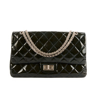 CHANEL - Sac bandoulière 2.55 Jumbo cuir vernis vert - Handbag