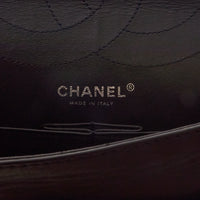 CHANEL - Sac bandoulière 2.55 Jumbo cuir vernis vert - Handbag