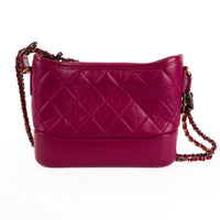 CHANEL - Sac à main Gabrielle Small cuir fuchsia - Handbag