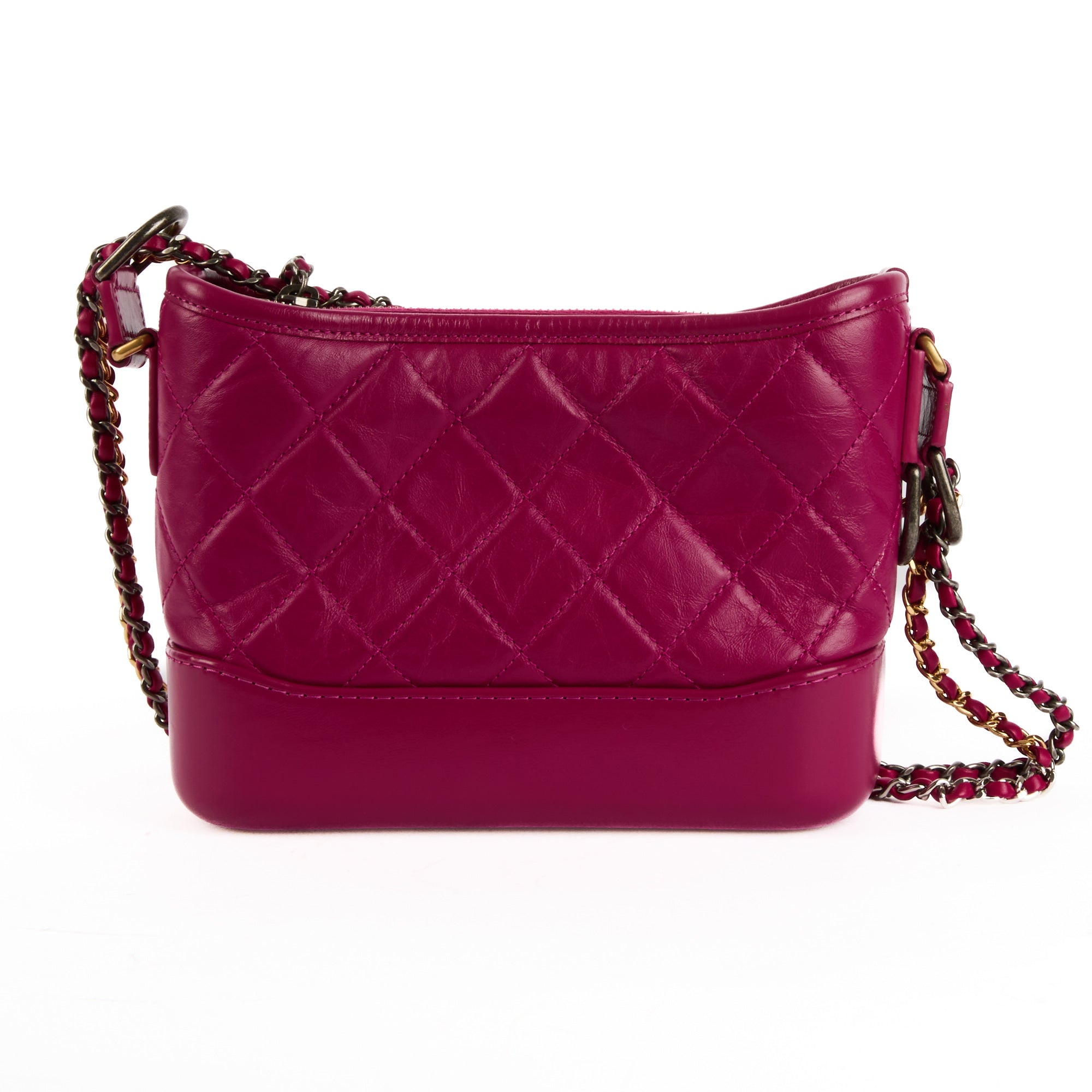 CHANEL - Sac à main Gabrielle Small cuir fuchsia - Handbag