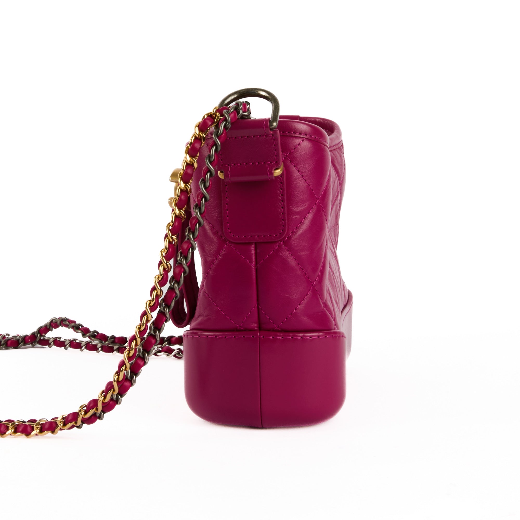 CHANEL - Sac à main Gabrielle Small cuir fuchsia - Handbag