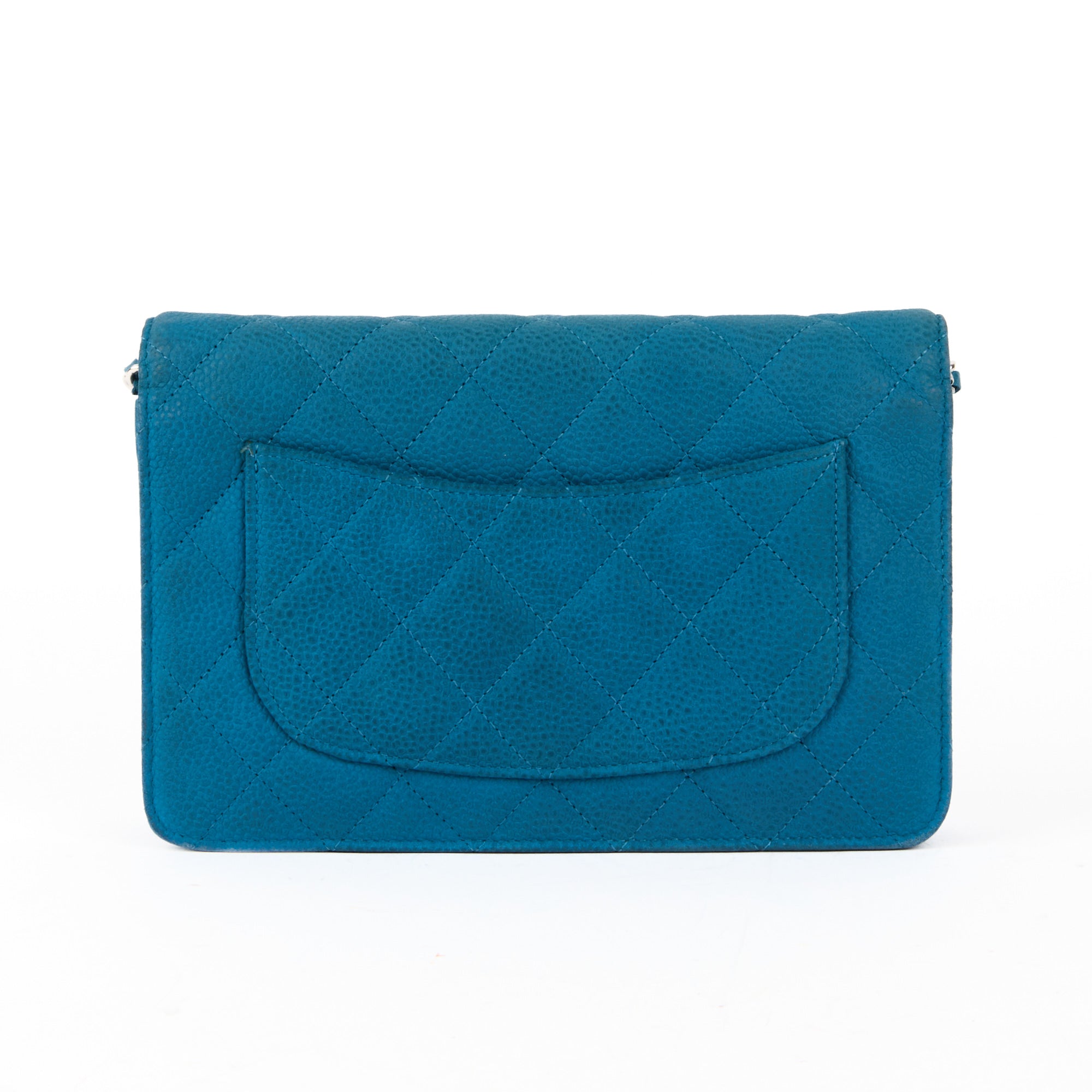 CHANEL - Sac bandoulière Wallet on Chain cuir caviar bleu - Handbag