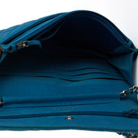 CHANEL - Sac bandoulière Wallet on Chain cuir caviar bleu - Handbag