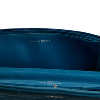 CHANEL - Sac bandoulière Wallet on Chain cuir caviar bleu - Handbag