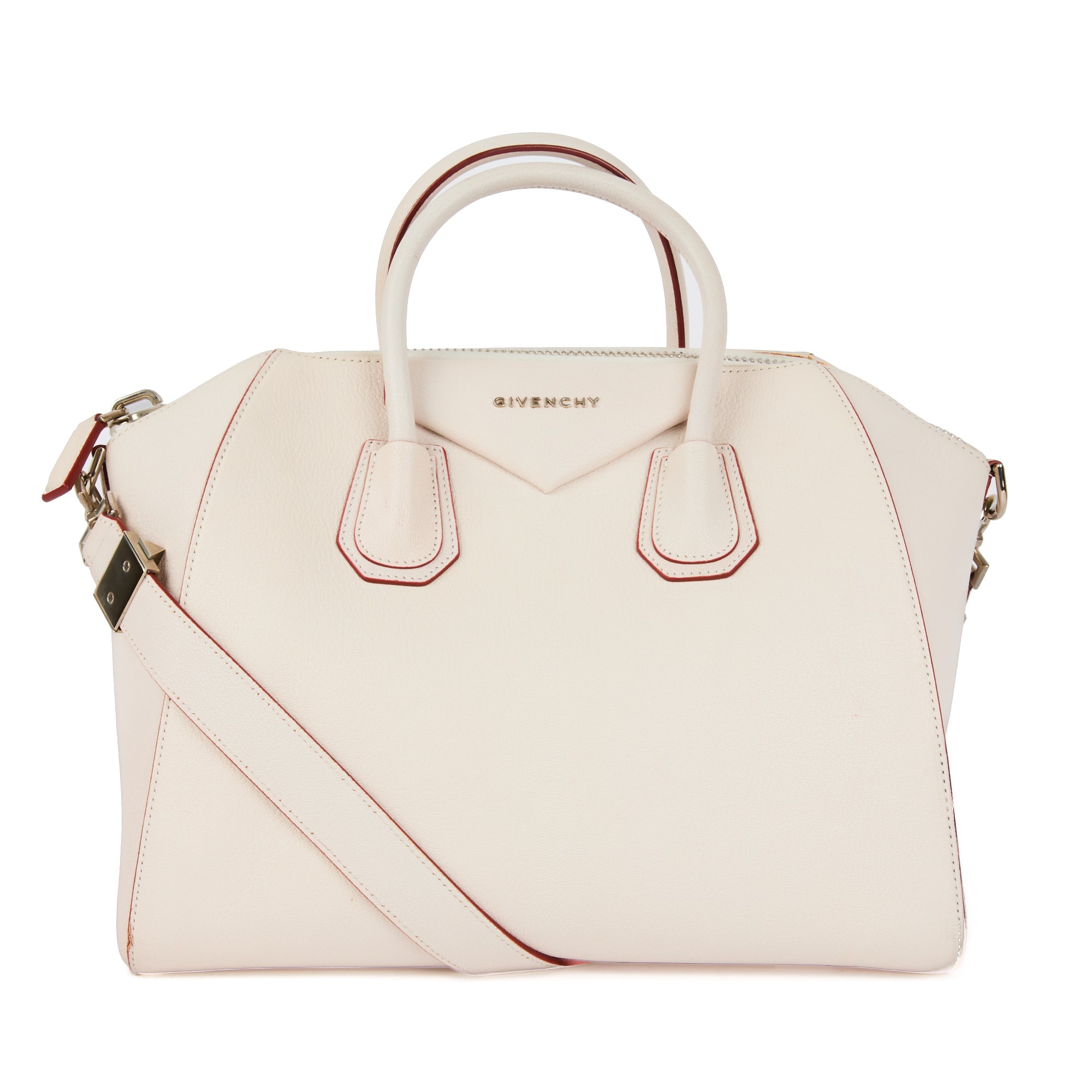 GIVENCHY - Sac bandoulière Antigona GM cuir blanc - Handbag