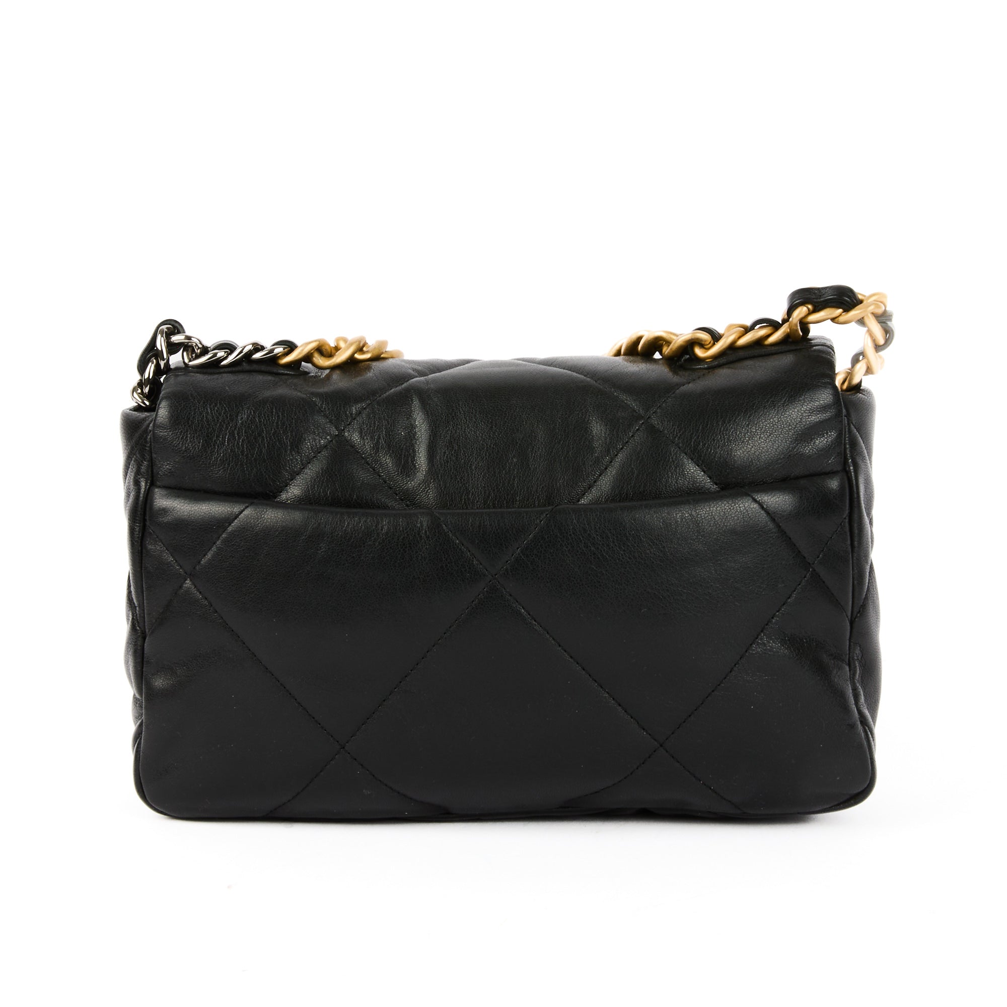CHANEL - Sac bandoulière 19 Small cuir noir - HandBag