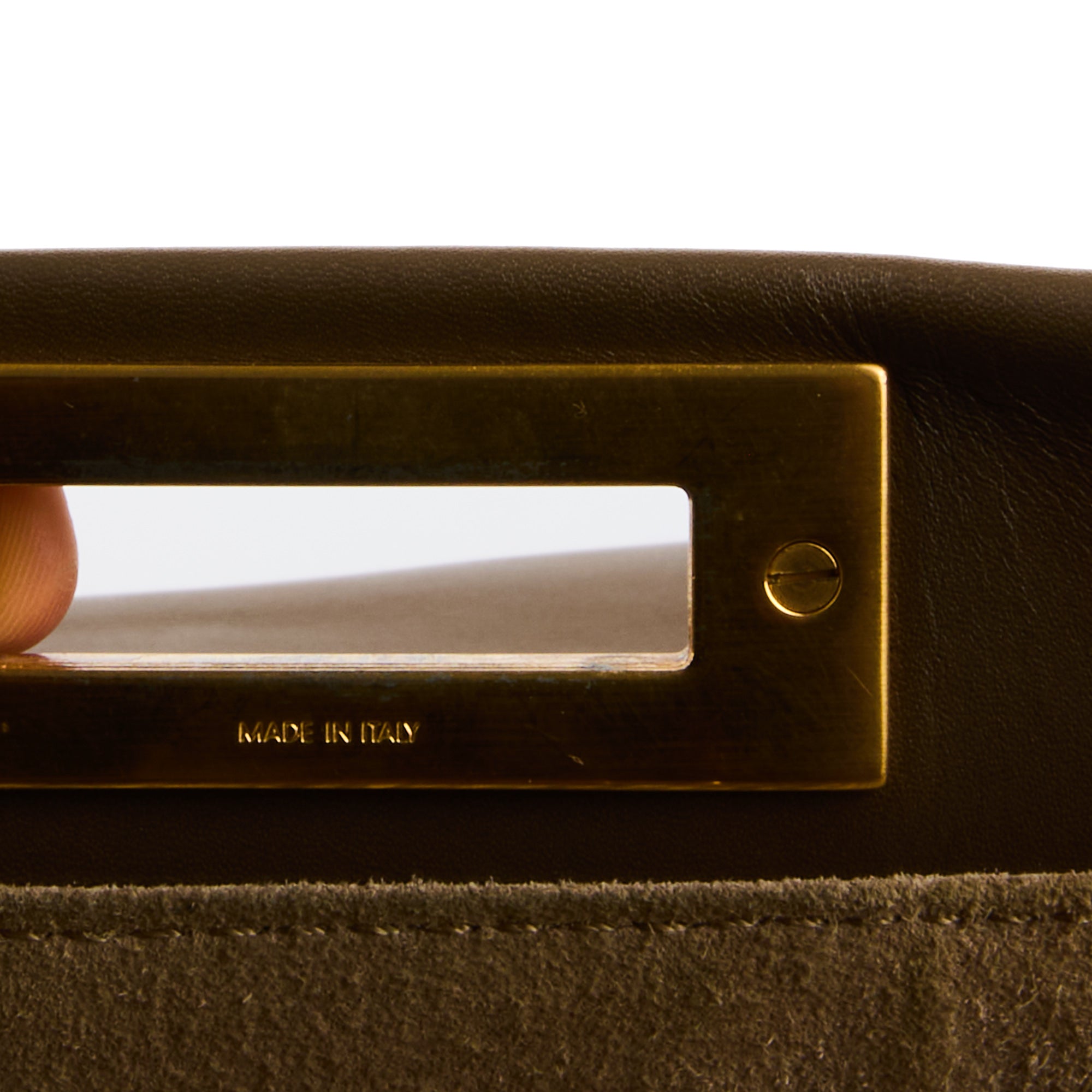 FENDI - Sac à main Peekaboo Medium cuir taupe - Handbag