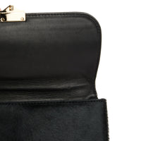 VALENTINO - Sac bandoulière Glamlock cuir python poulain noir - Handbag