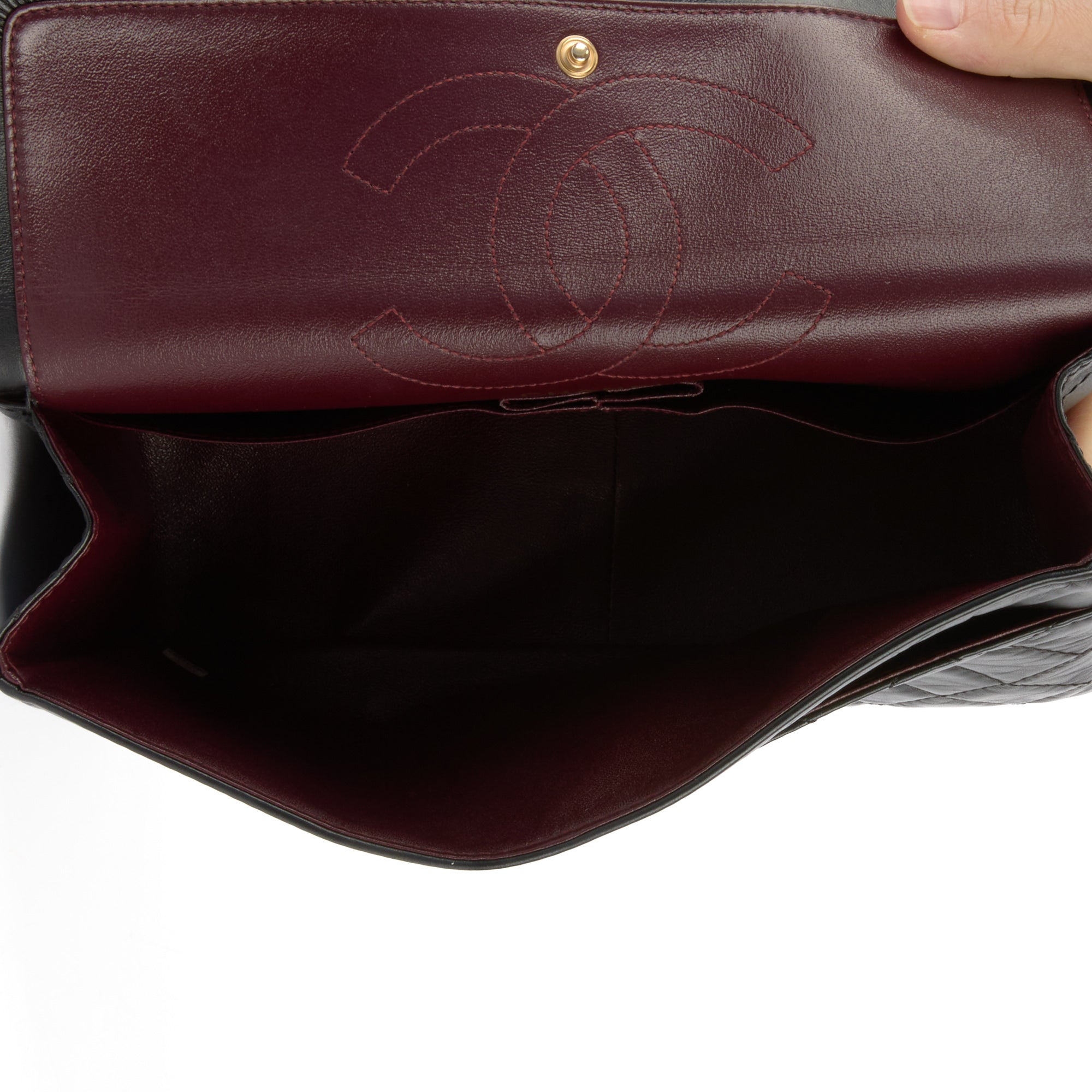 CHANEL - Sac Bandoulière 2.55 Jumbo cuir noir - Handbag