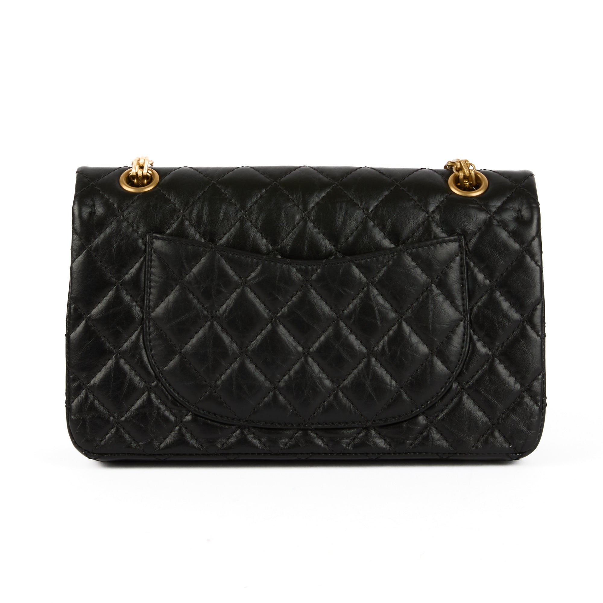 CHANEL - Sac Bandoulière 2.55 Medium cuir noir - Handbag