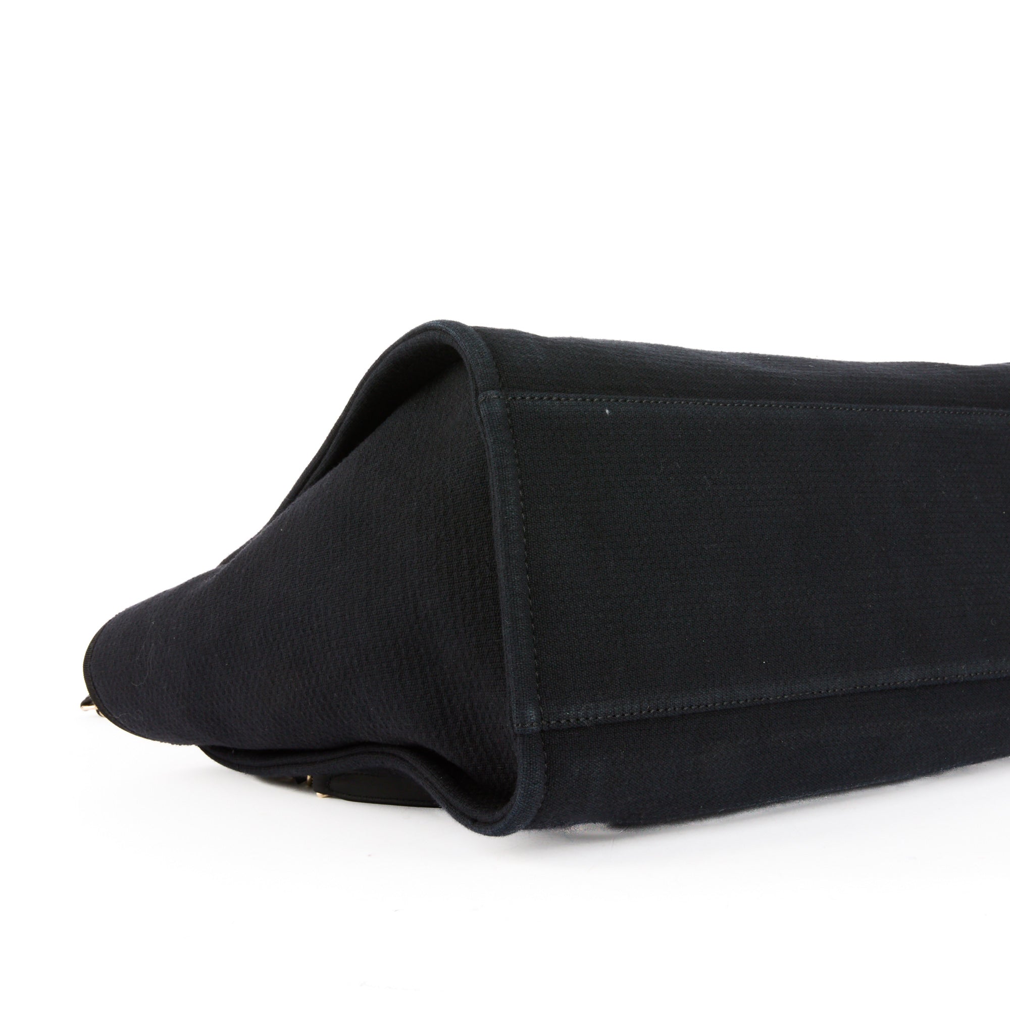 CHANEL - Sac à main Deauville Large toile noire - Handbag