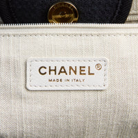 CHANEL - Sac à main Deauville Large toile noire - Handbag