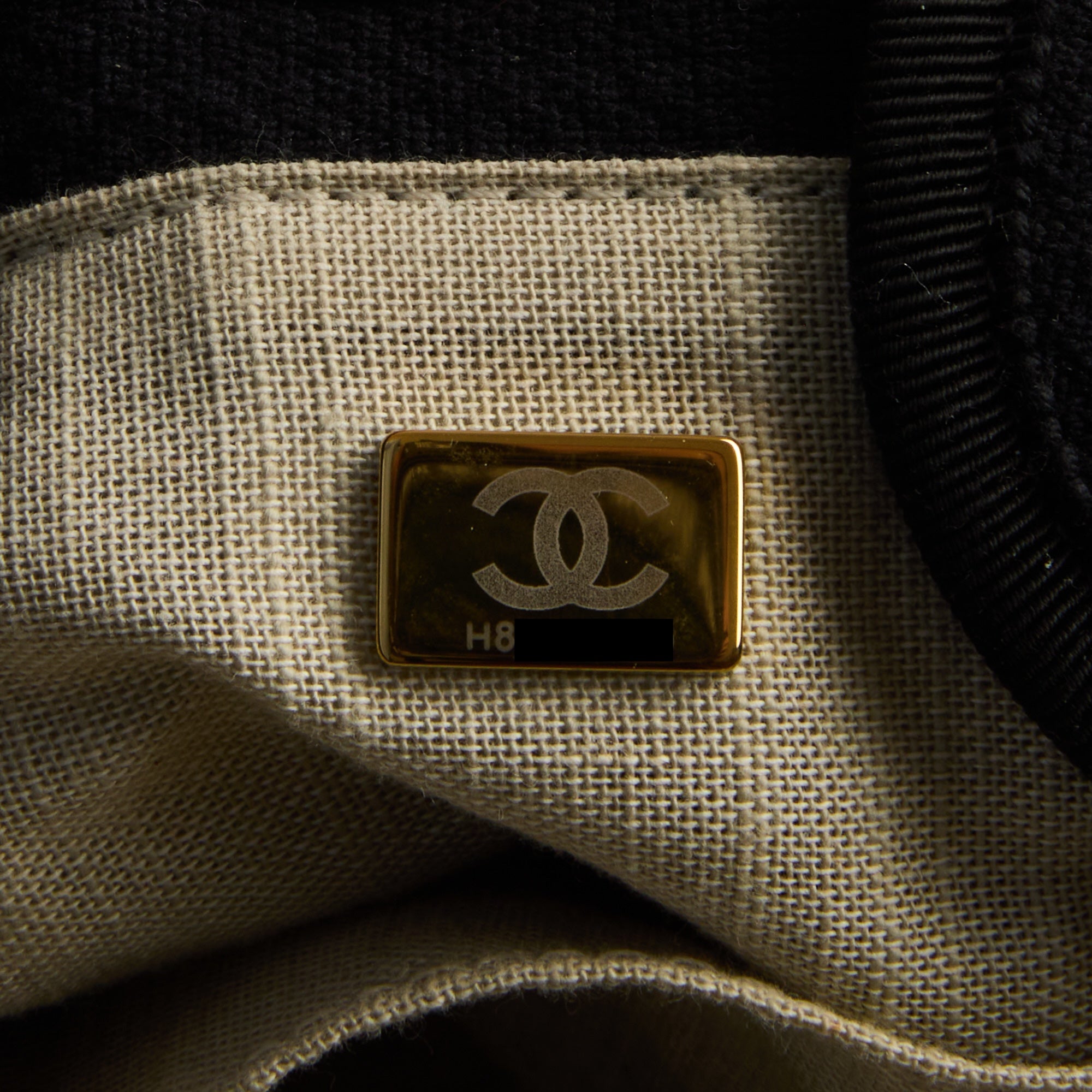 CHANEL - Sac à main Deauville Large toile noire - Handbag