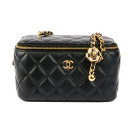 CHANEL - Sac bandoulière Small Vanity perle cuir matelassé - Handbag