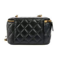 CHANEL - Sac bandoulière Small Vanity perle cuir matelassé - Handbag