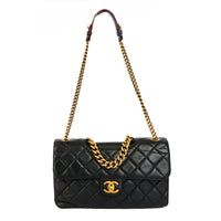 CHANEL - Sac bandoulière Jumbo Timeless Classique cuir noir matelassé - Handbag