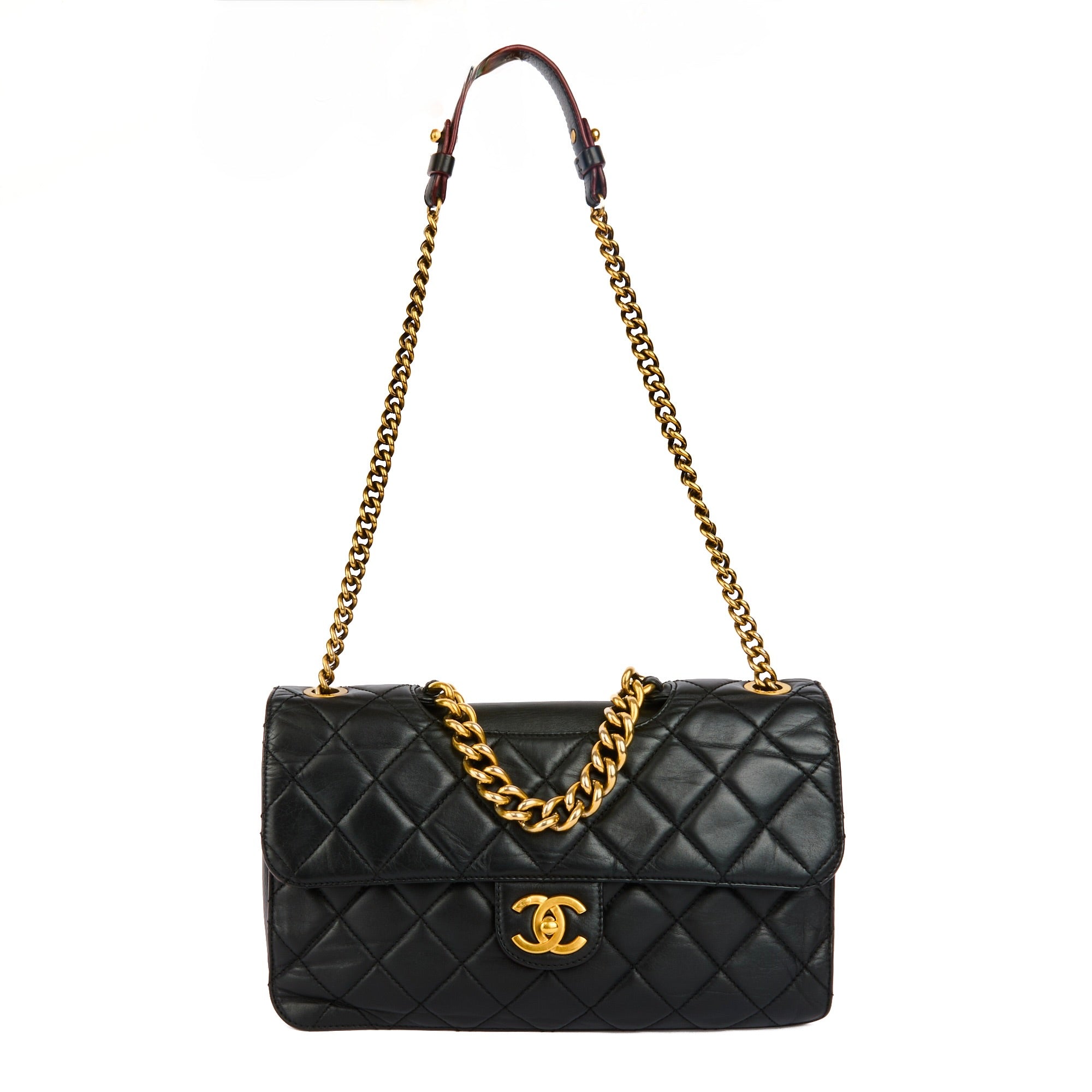 CHANEL - Sac bandoulière Jumbo Timeless Classique cuir noir matelassé - Handbag
