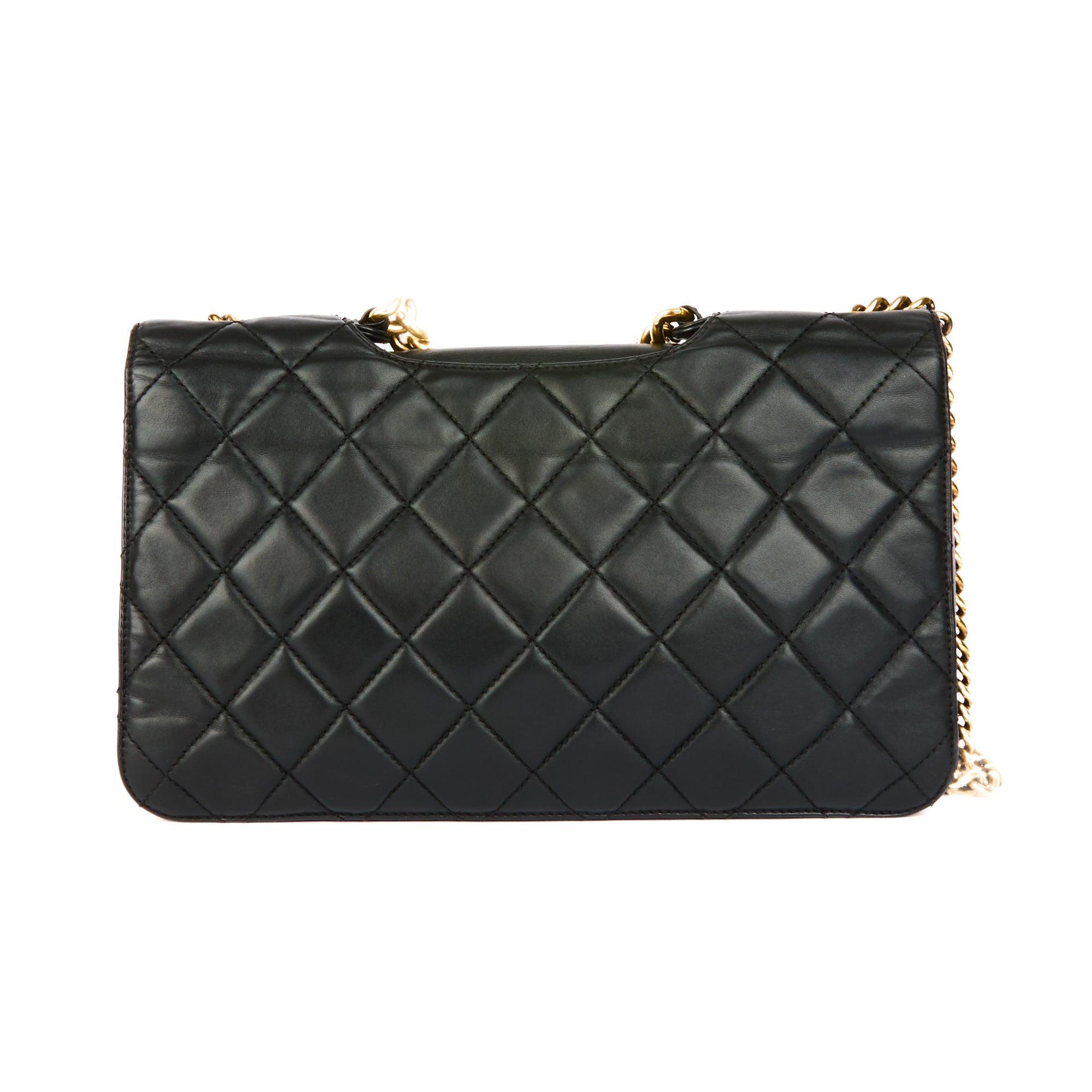 CHANEL - Sac bandoulière Jumbo Timeless Classique cuir noir matelassé - Handbag