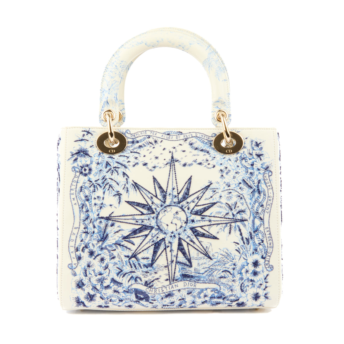 DIOR - Sac à main Lady Dior médium imprimé Rêve d’Infini cuir et broderies - Handbag