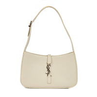 SAINT LAURENT - Sac à main Hobo 5 à 7 cuir gris - Handbag