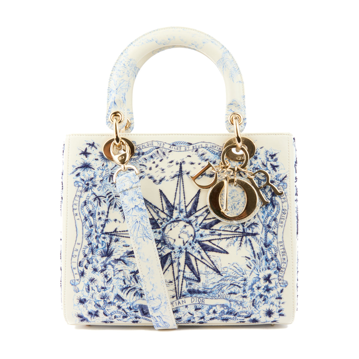 DIOR - Sac à main Lady Dior médium imprimé Rêve d’Infini cuir et broderies - Handbag