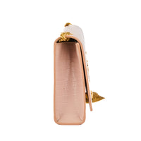 SAINT LAURENT - Sac bandoulière Kate Tassel cuir embossé crocodile rose - Handbag