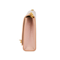 SAINT LAURENT - Sac bandoulière Kate Tassel cuir embossé crocodile rose - Handbag