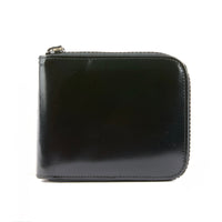 FERRAGAMO - Portefeuille cuir brillant noir - wallet