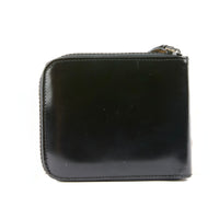 FERRAGAMO - Portefeuille cuir brillant noir - wallet