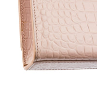 SAINT LAURENT - Sac bandoulière Kate Tassel cuir embossé crocodile rose - Handbag