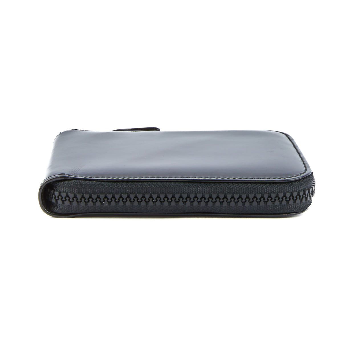 FERRAGAMO - Portefeuille cuir brillant noir - wallet