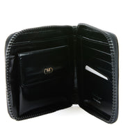 FERRAGAMO - Portefeuille cuir brillant noir - wallet