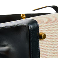 HERMES - Sac à main Kelly 35 Sellier toile et cuir swift beige - Handbag