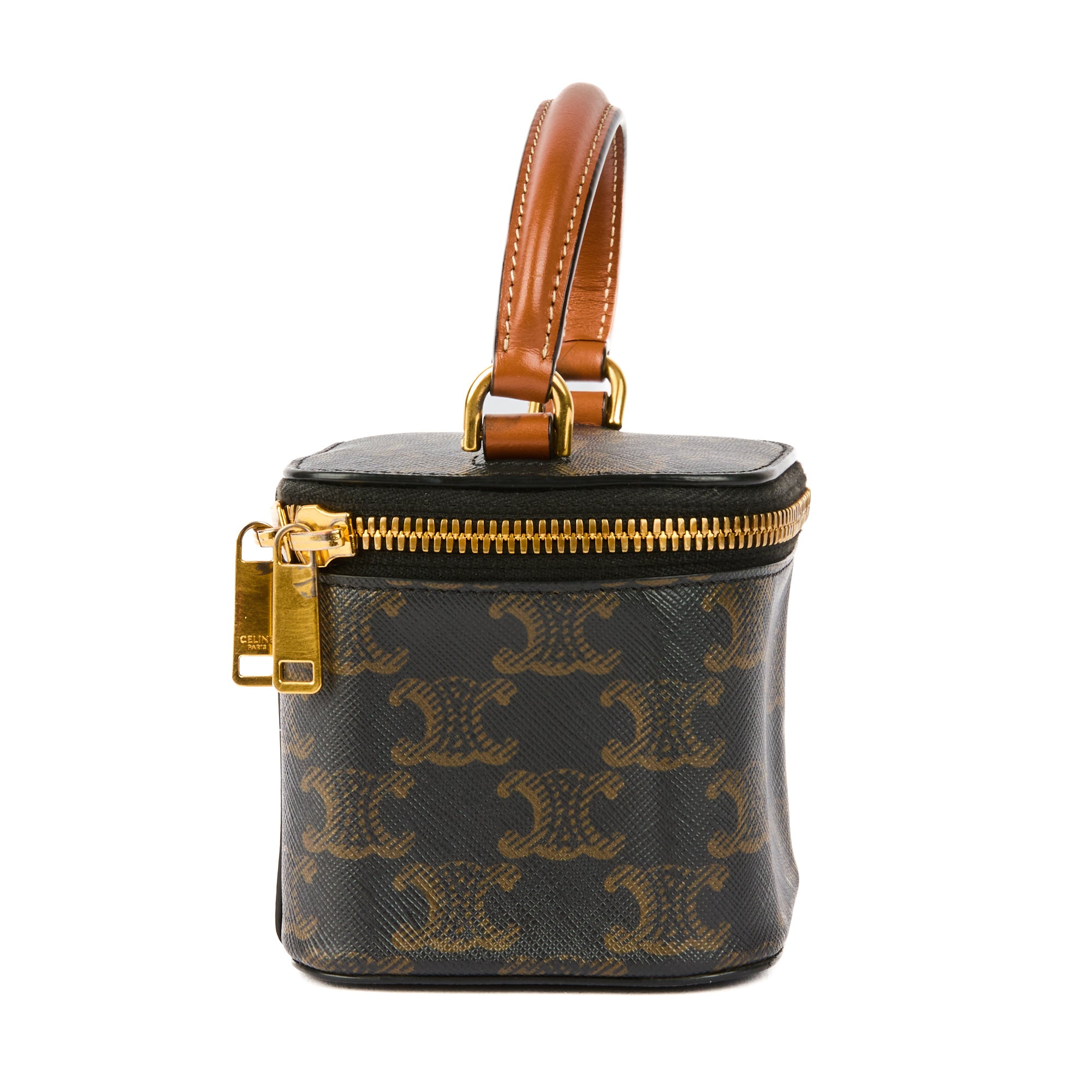 CELINE - Sac à main Mini Vanity toile Triomphe - Handbag