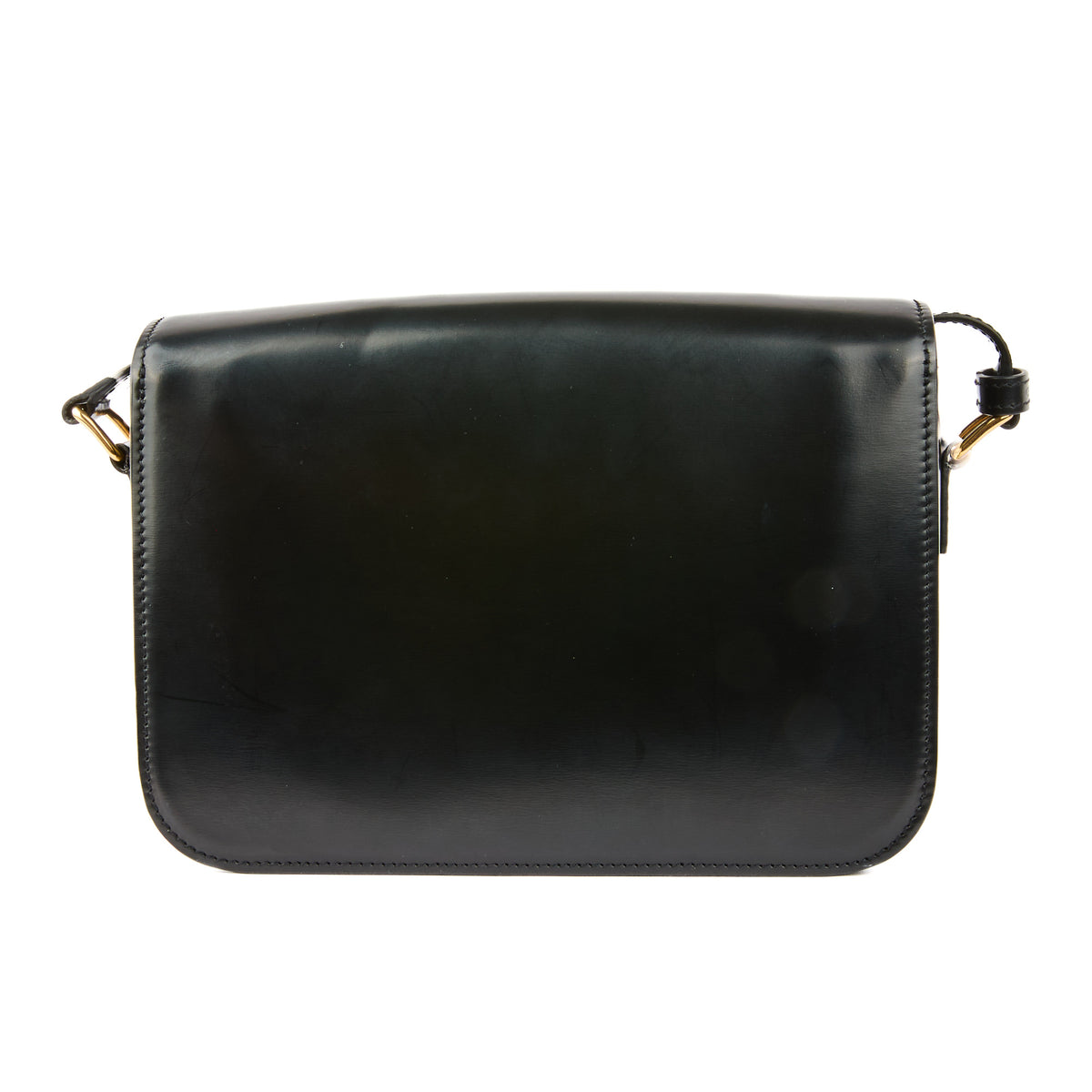 CELINE - Sac bandoulière Médium Triomphe Classique cuir noir - Handbag