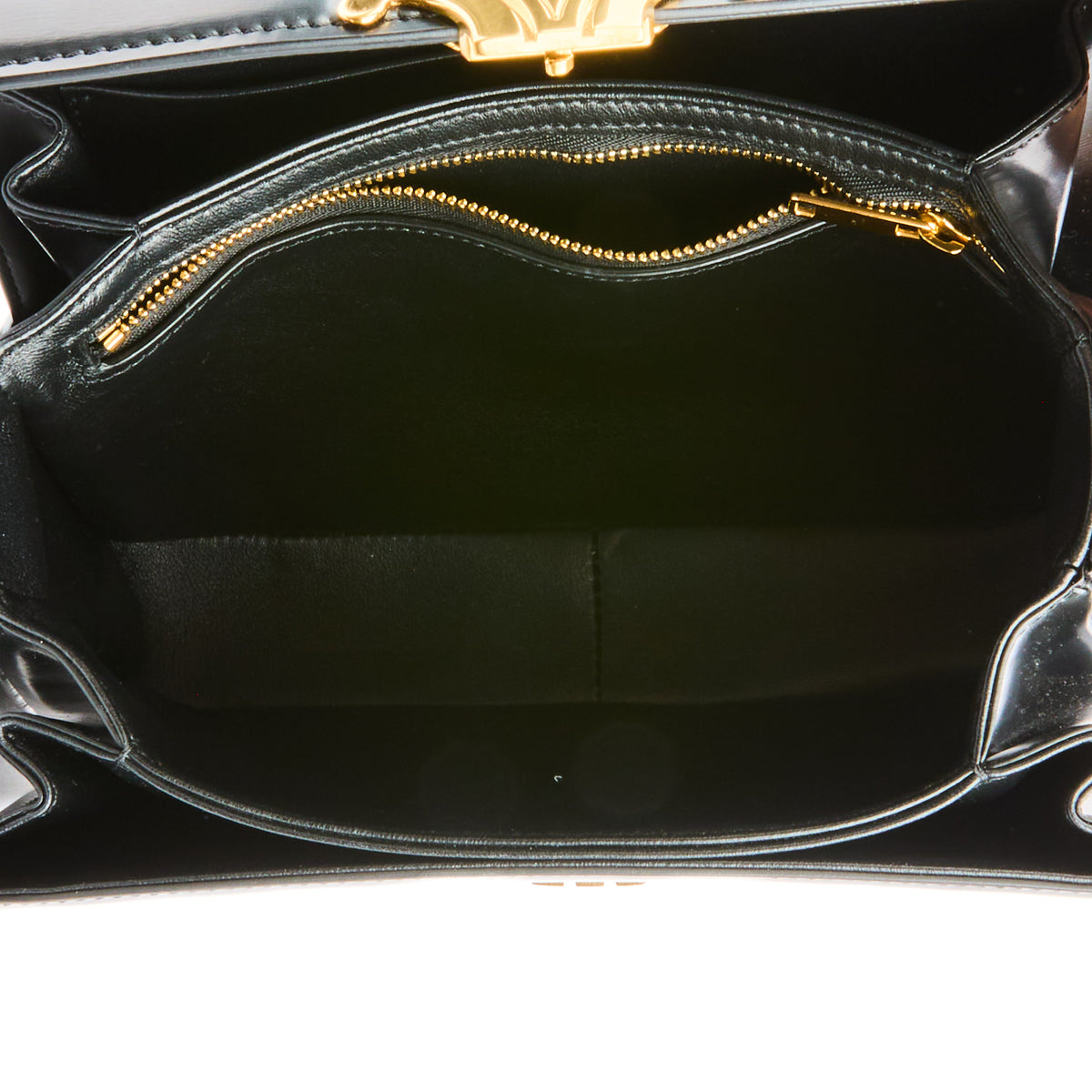 CELINE - Sac bandoulière Médium Triomphe Classique cuir noir - Handbag