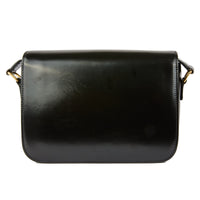 CELINE - Sac bandoulière Triomphe Classique Medium en cuir noir - Handbag