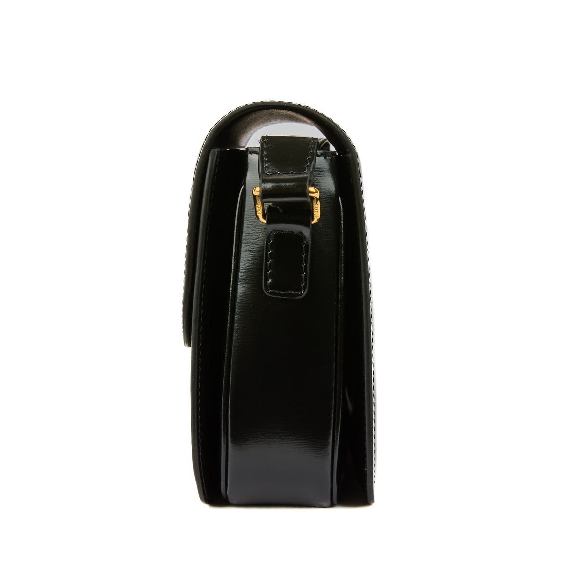 CELINE - Sac bandoulière Triomphe Classique Medium en cuir noir - Handbag