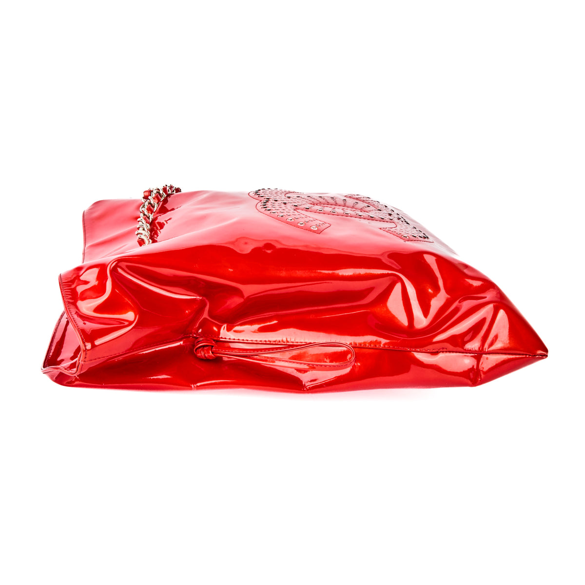 CHANEL - Sac à main Bon Bon en cuir vernis rouge - Handbag